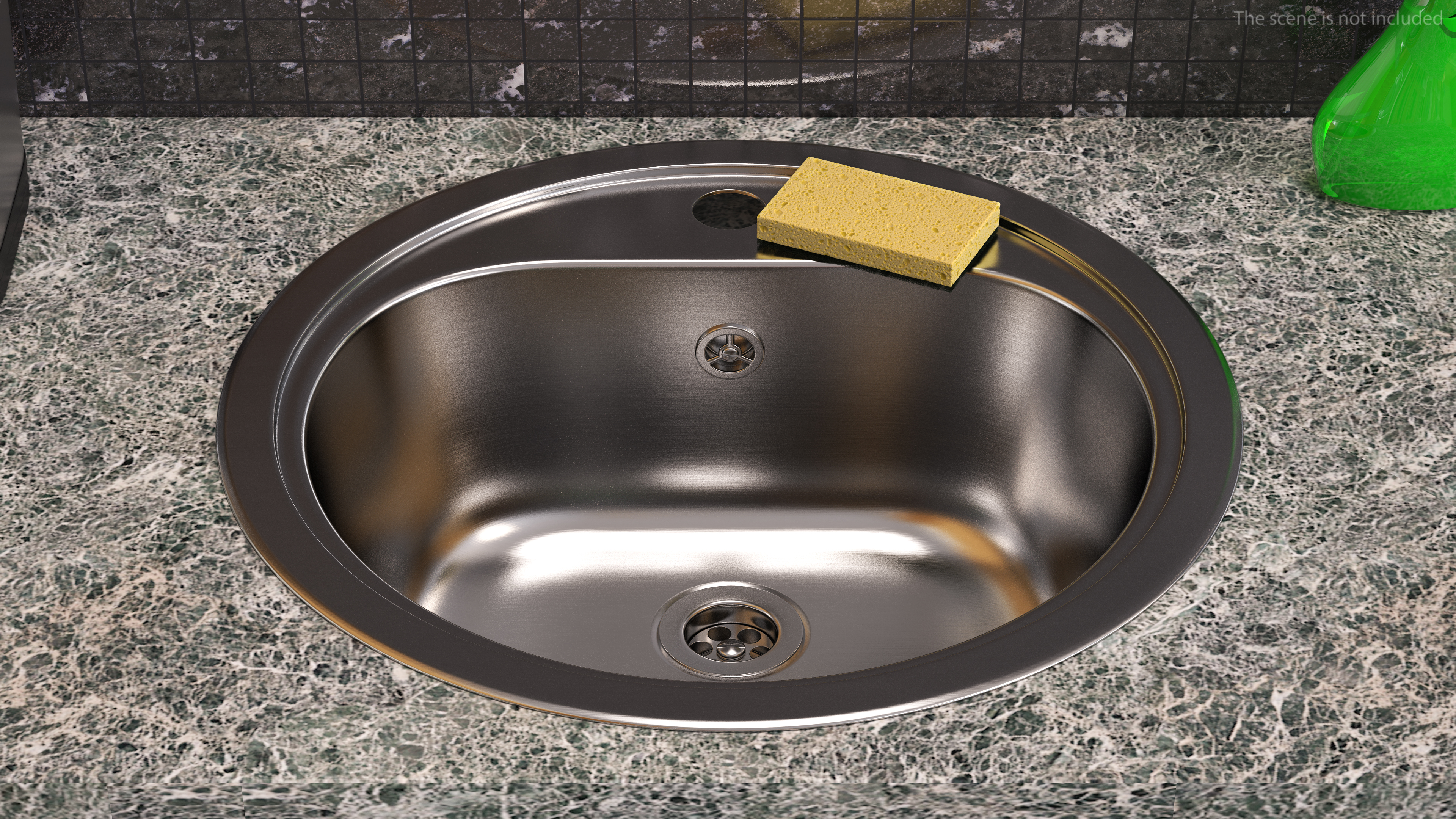 3D Oval Stainless Steel Inset Sink