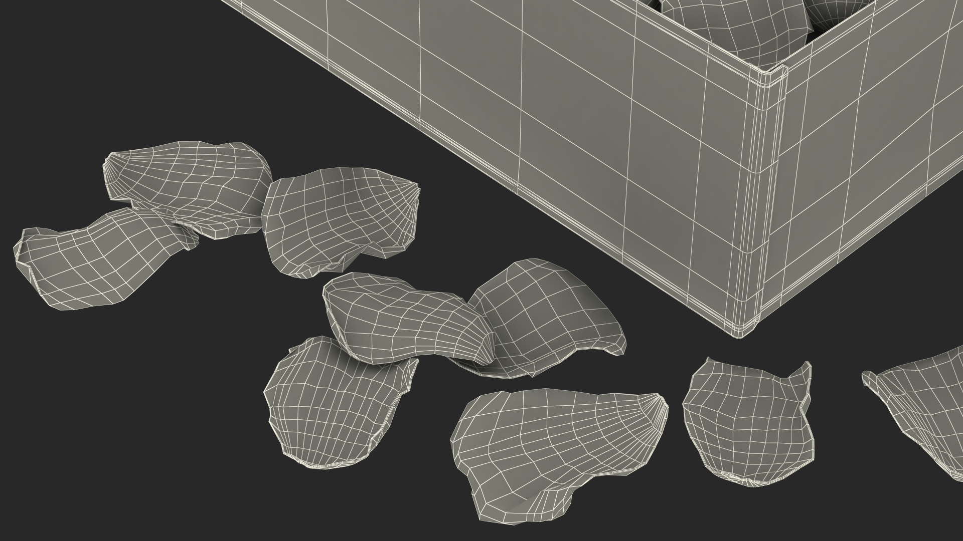 3D model Box With Rose Petals