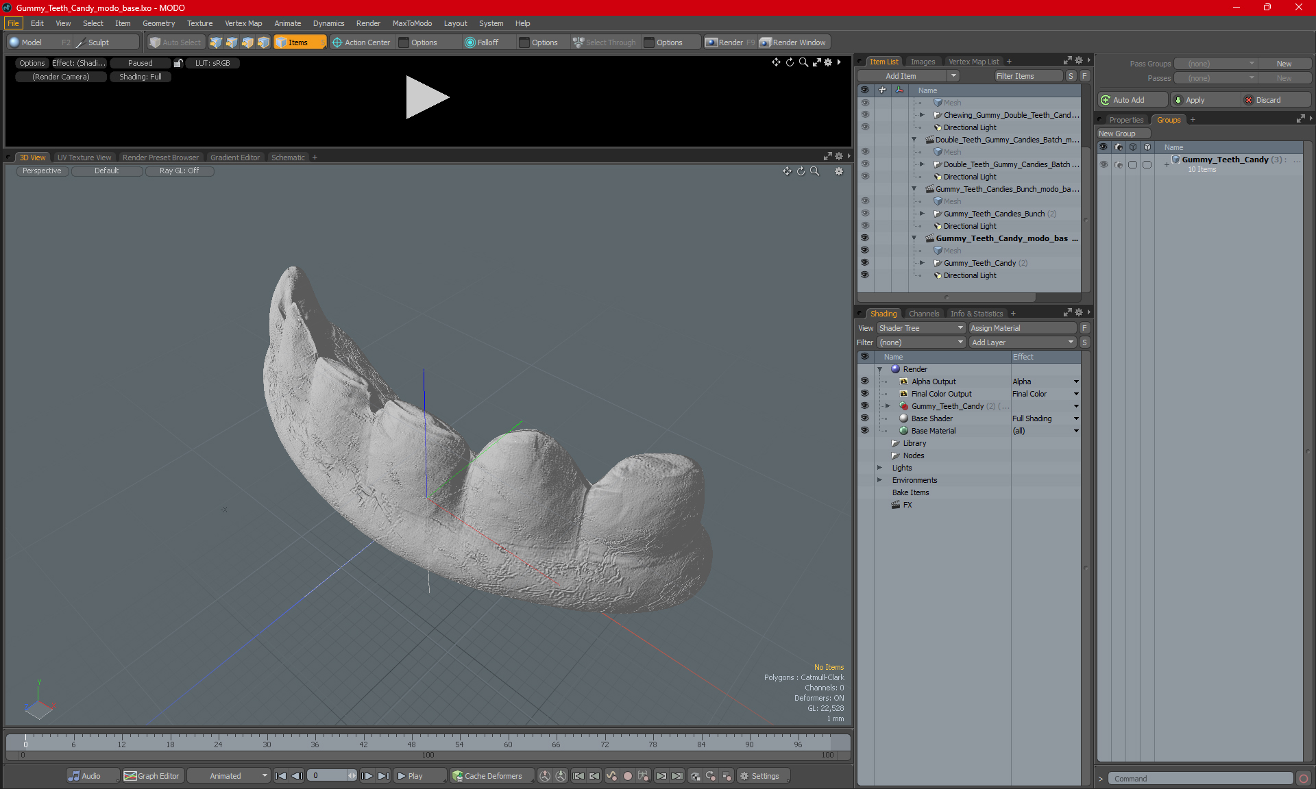 Gummy Teeth Candy 3D