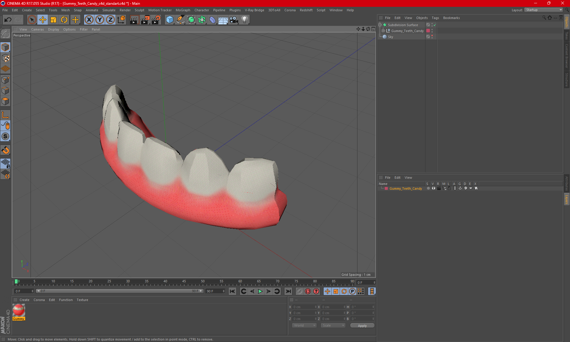 Gummy Teeth Candy 3D