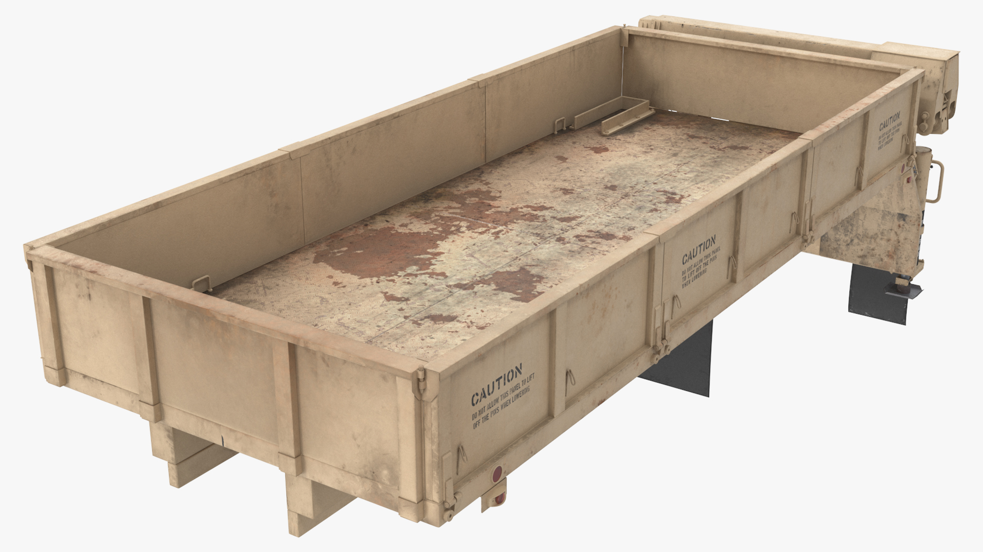 Military Flatbed Cargo Module with Loader Tan, view 3