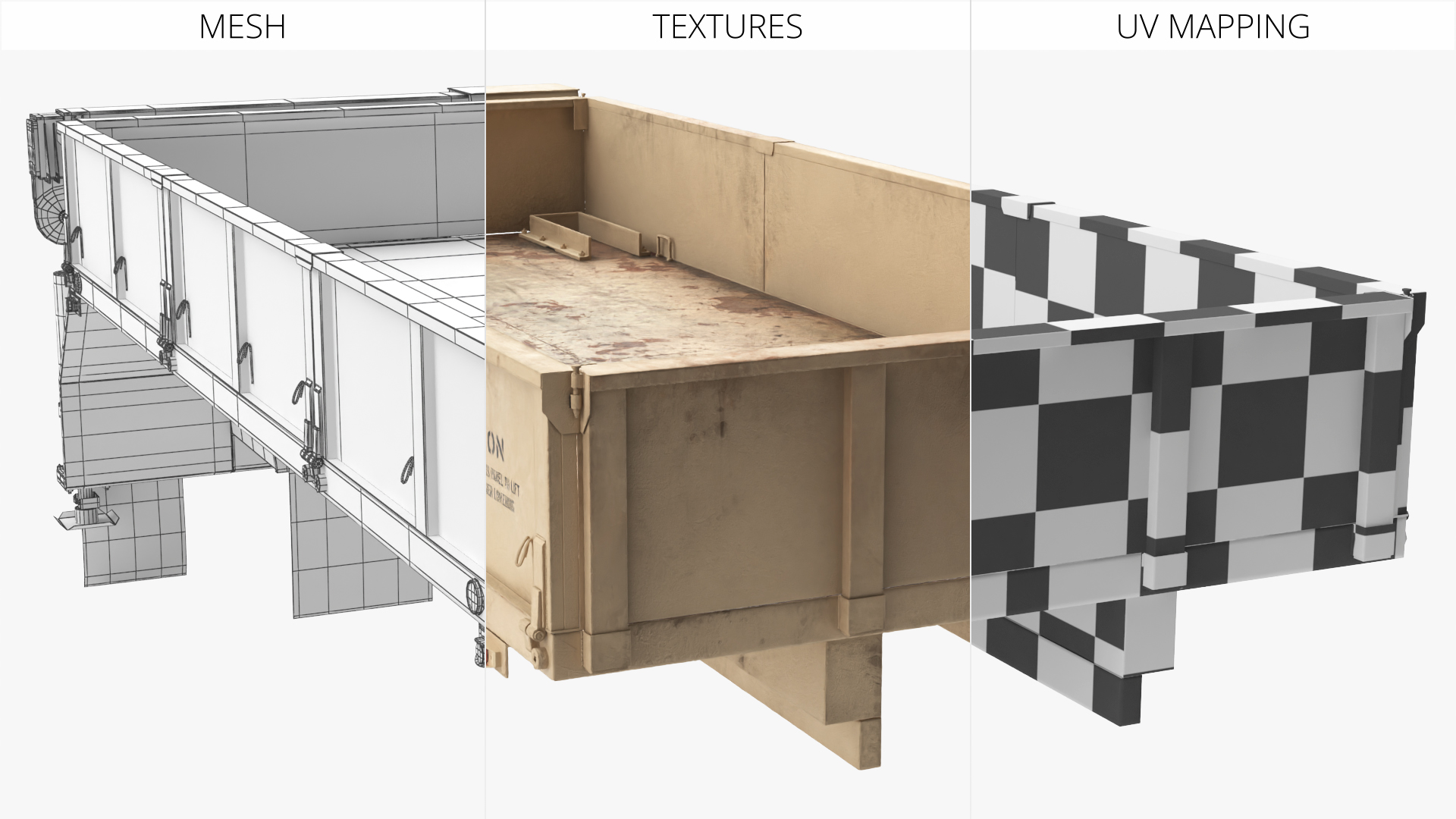 Military Flatbed Cargo Module with Loader Tan, view 9