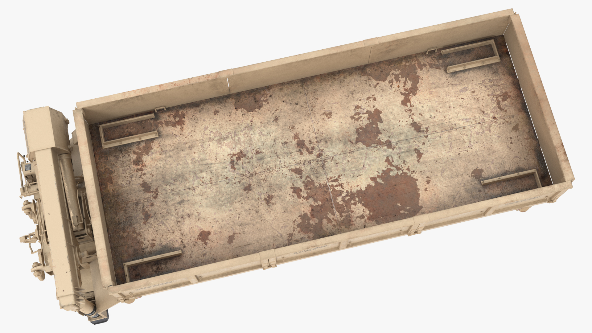 Military Flatbed Cargo Module with Loader Tan, view 5