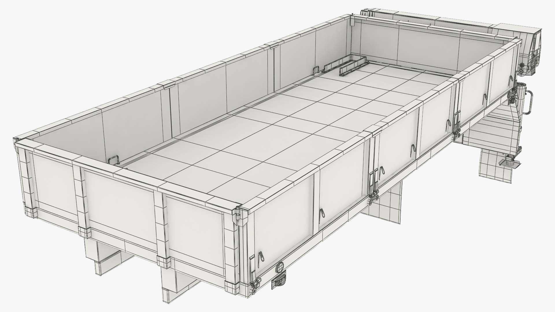Military Flatbed Cargo Module with Loader Tan, view 11