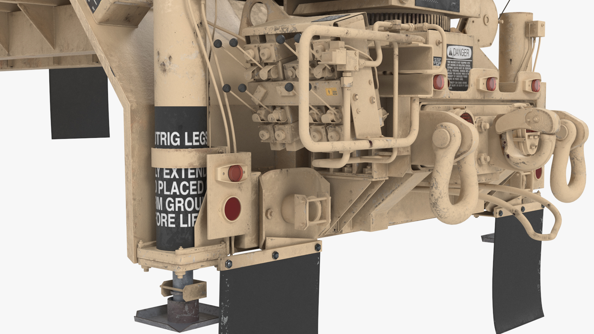 Military Flatbed Cargo Module with Loader Tan, view 8