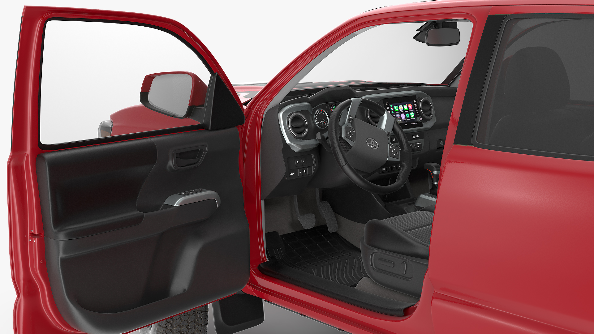 3D Toyota Tacoma TRD Pro Barcelona Red Metallic 2021 Rigged