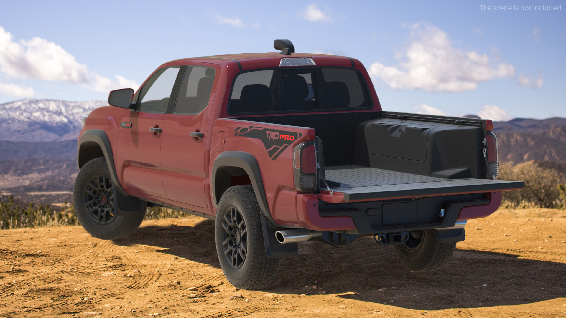 3D Toyota Tacoma TRD Pro Barcelona Red Metallic 2021 Rigged