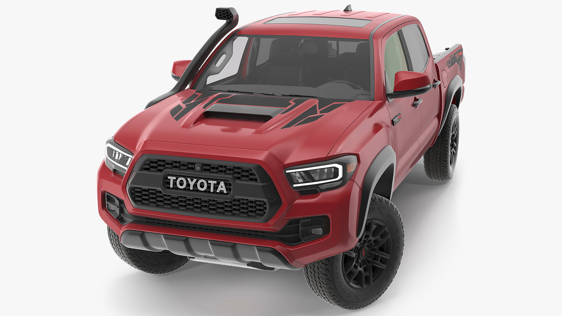 3D Toyota Tacoma TRD Pro Barcelona Red Metallic 2021 Rigged