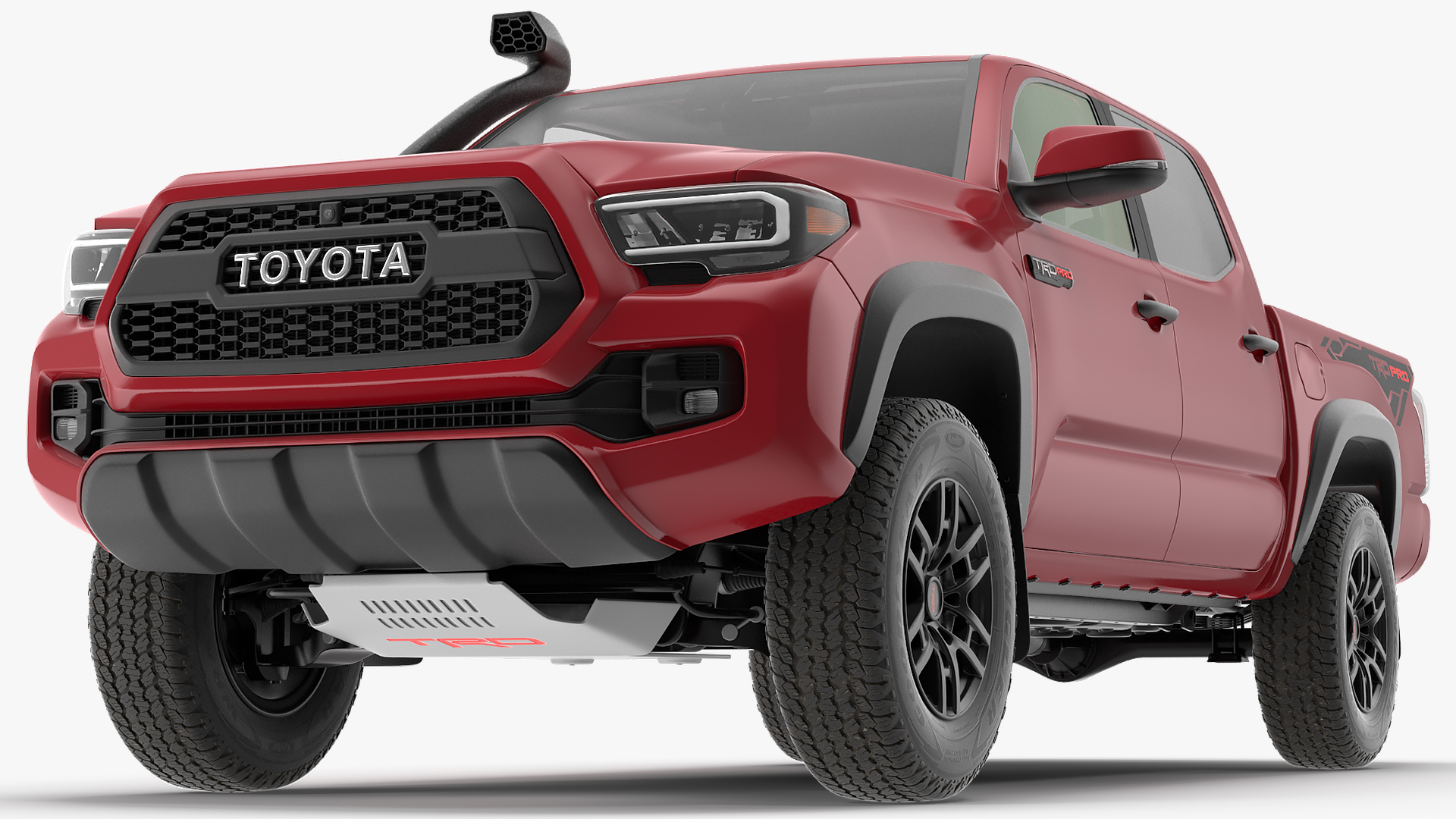 3D Toyota Tacoma TRD Pro Barcelona Red Metallic 2021 Rigged