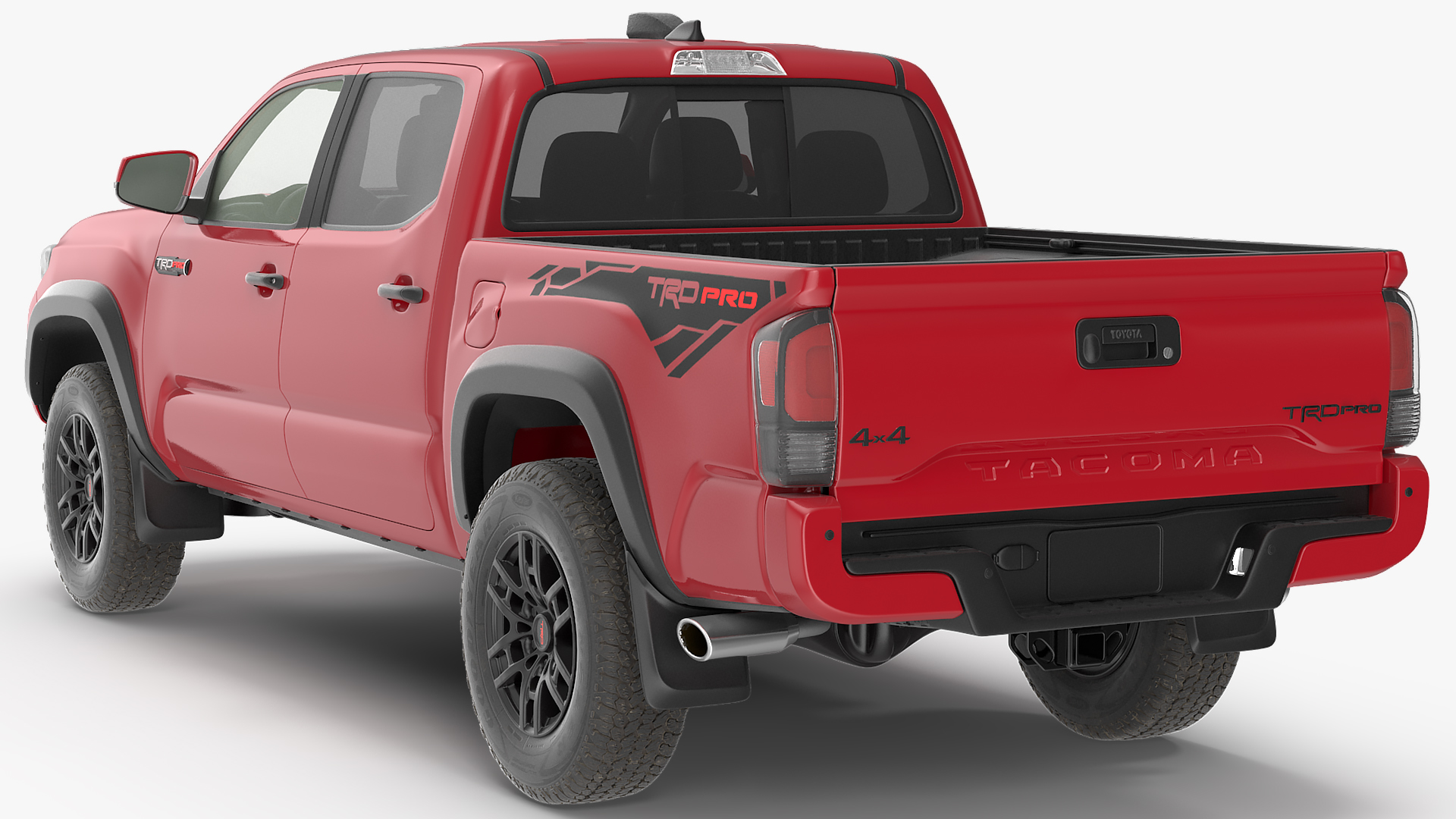 3D Toyota Tacoma TRD Pro Barcelona Red Metallic 2021 Rigged