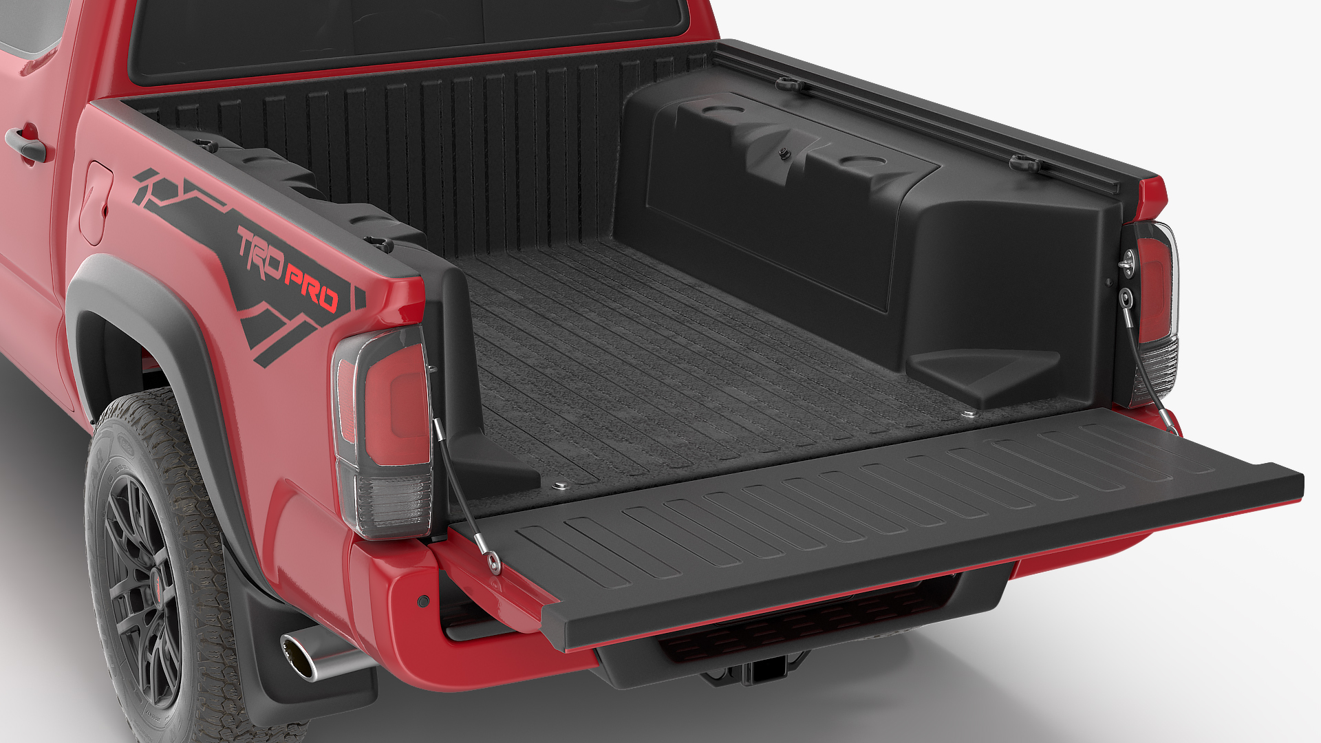 3D Toyota Tacoma TRD Pro Barcelona Red Metallic 2021 Rigged