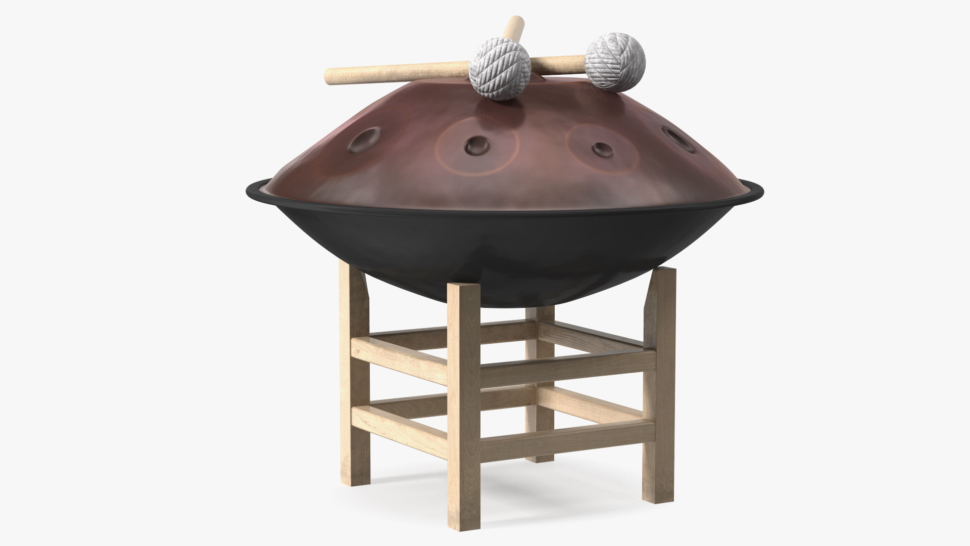 3D Hang instrument on Wooden Stand