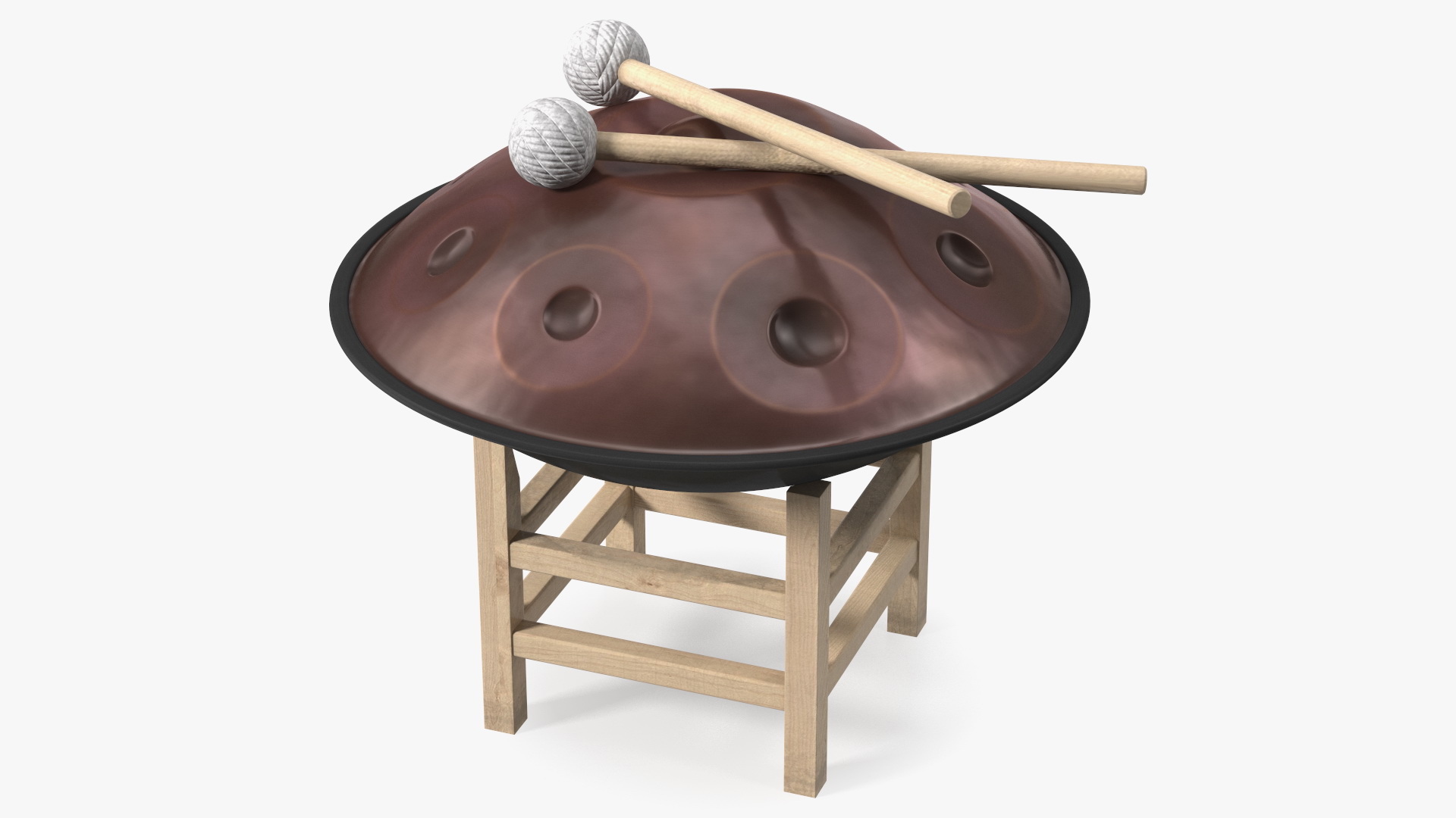 3D Hang instrument on Wooden Stand