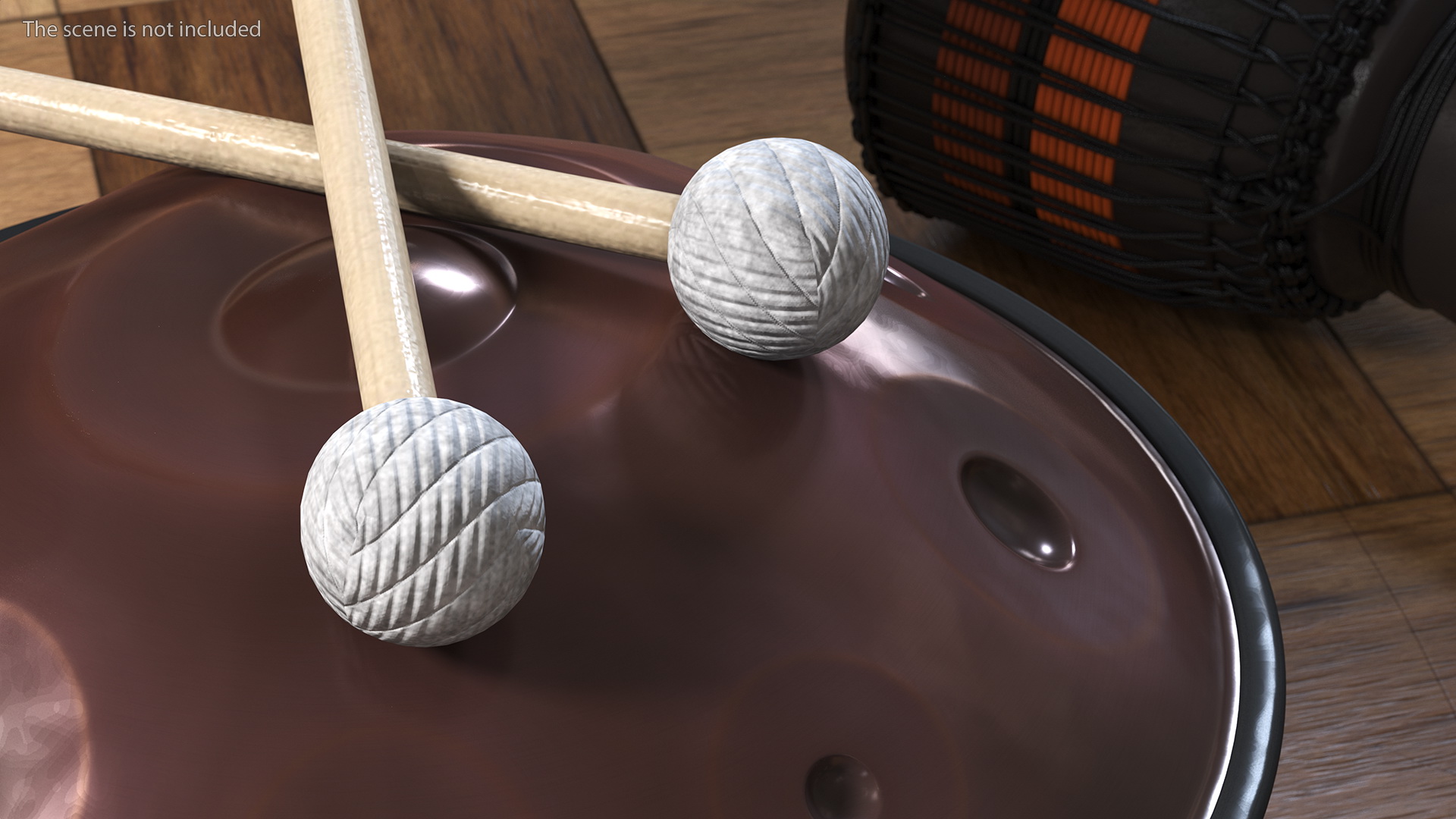 3D Hang instrument on Wooden Stand