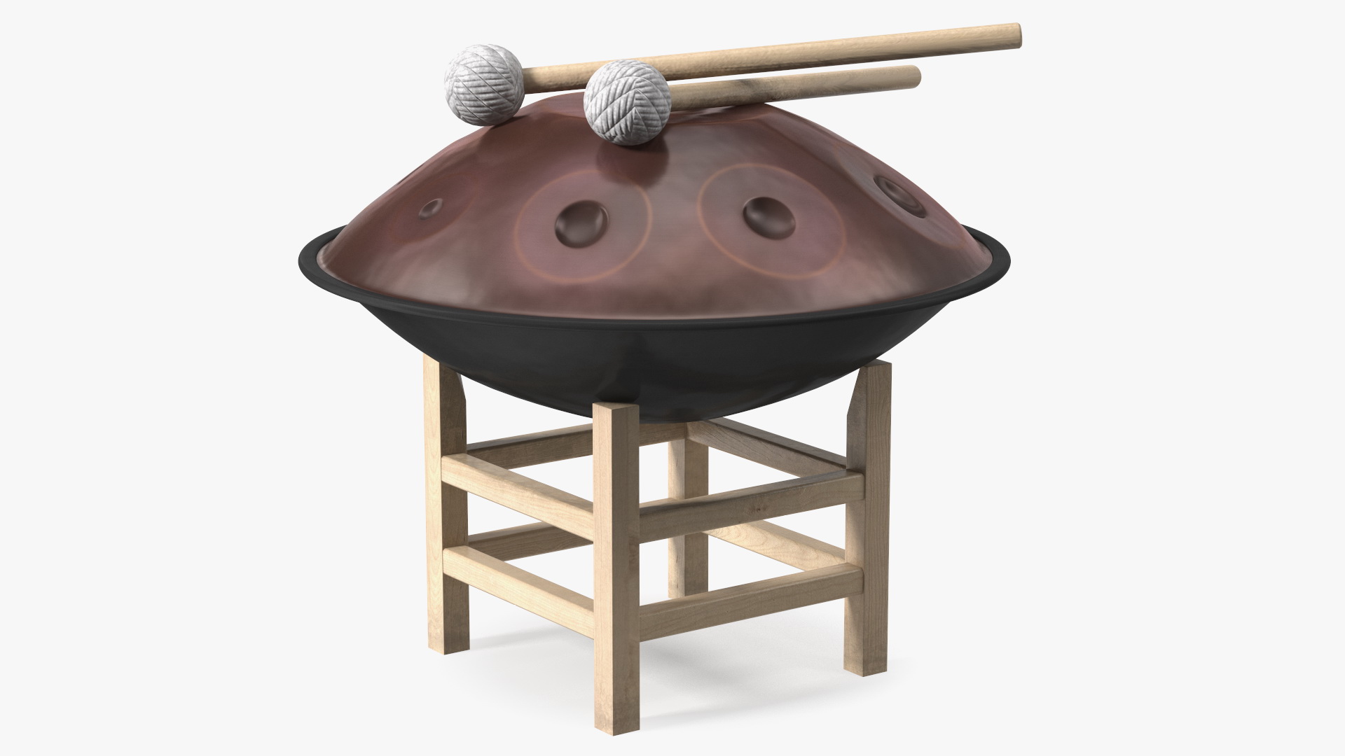 3D Hang instrument on Wooden Stand