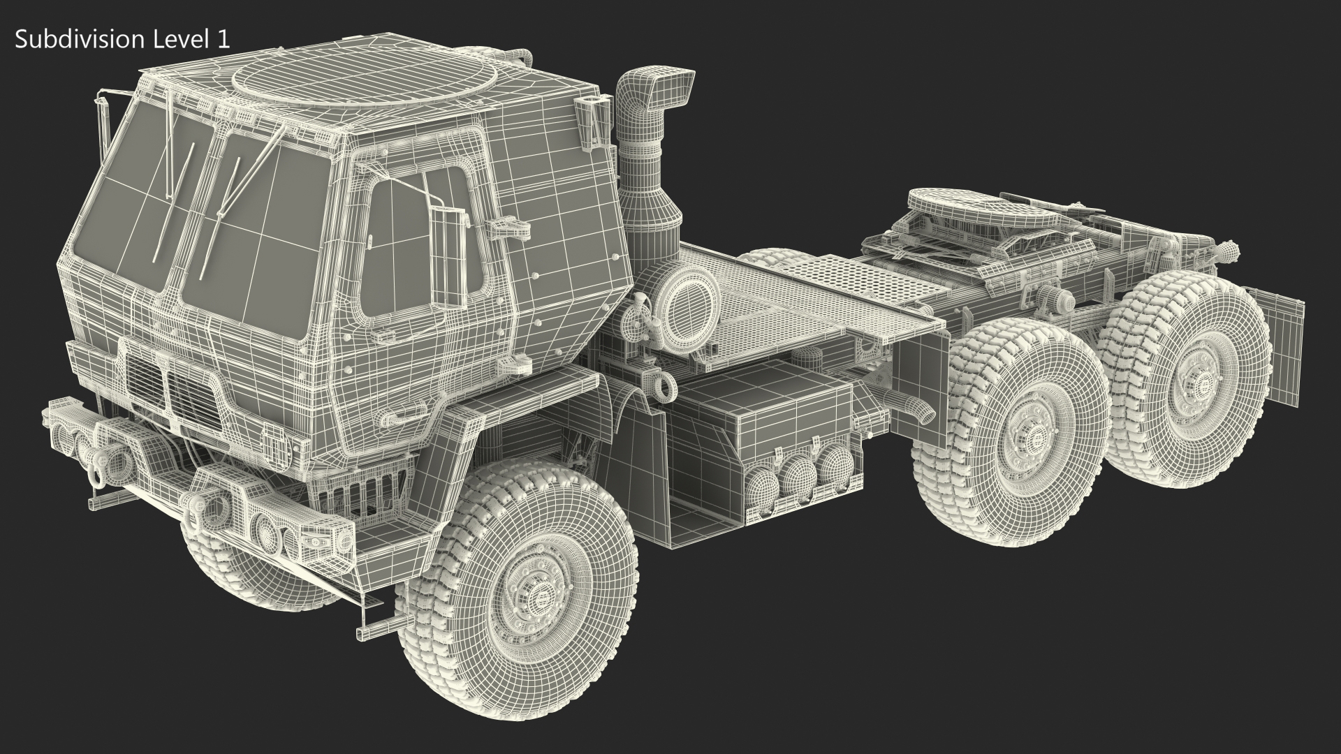 3D Oshkosh FMTV 5 Ton Tractor Camo