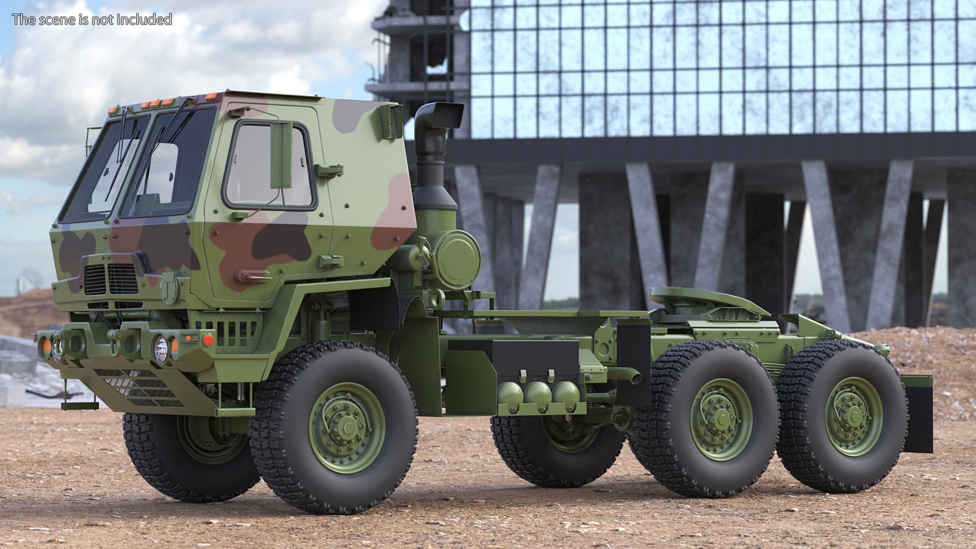 3D Oshkosh FMTV 5 Ton Tractor Camo