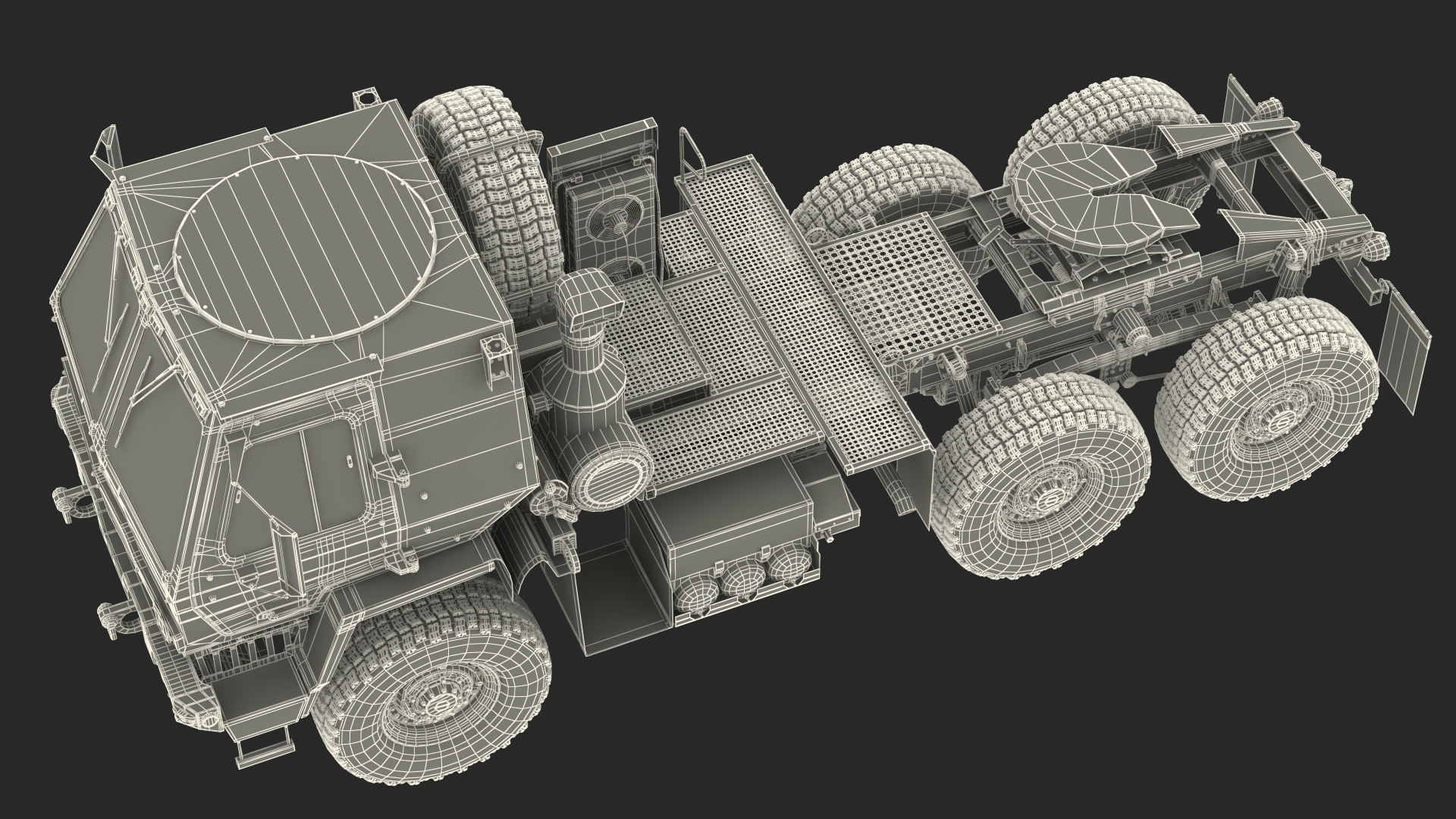 3D Oshkosh FMTV 5 Ton Tractor Camo