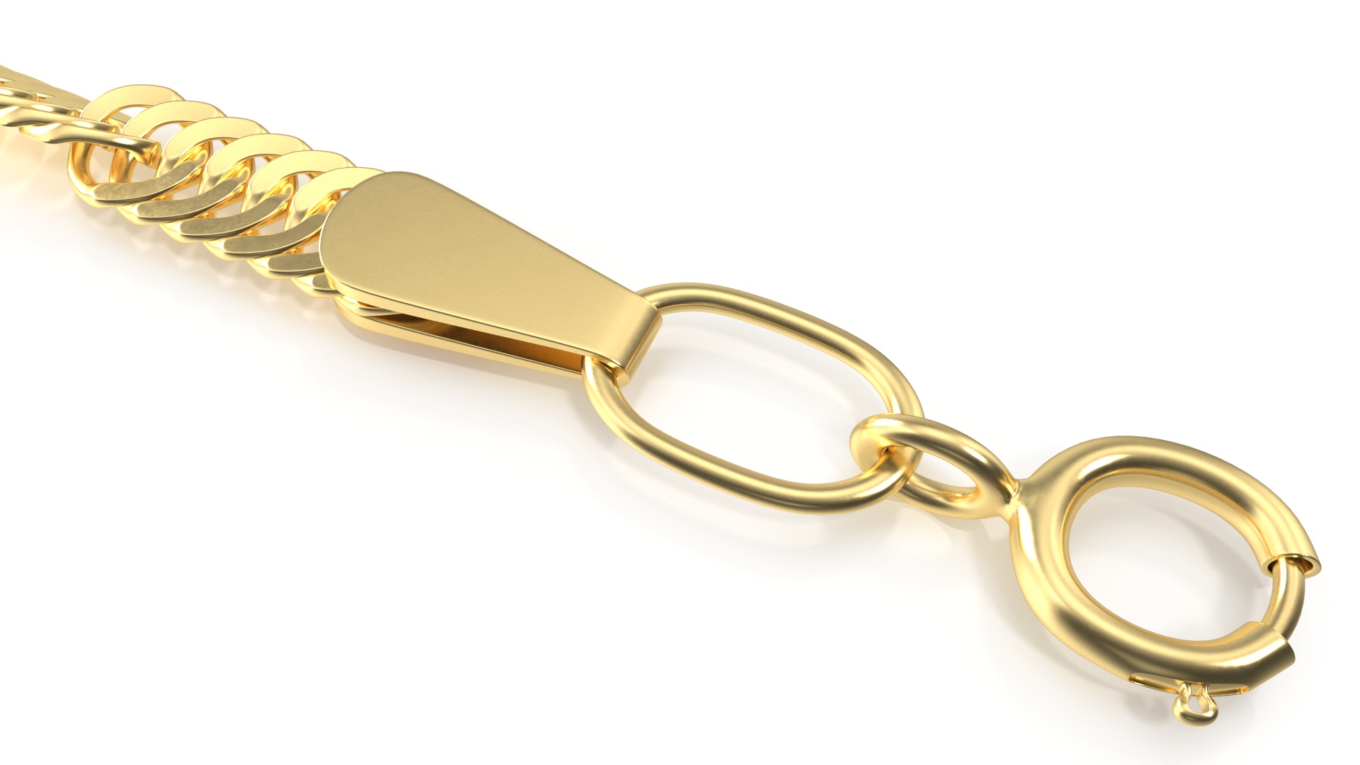 Golden Singapore Chain 3D