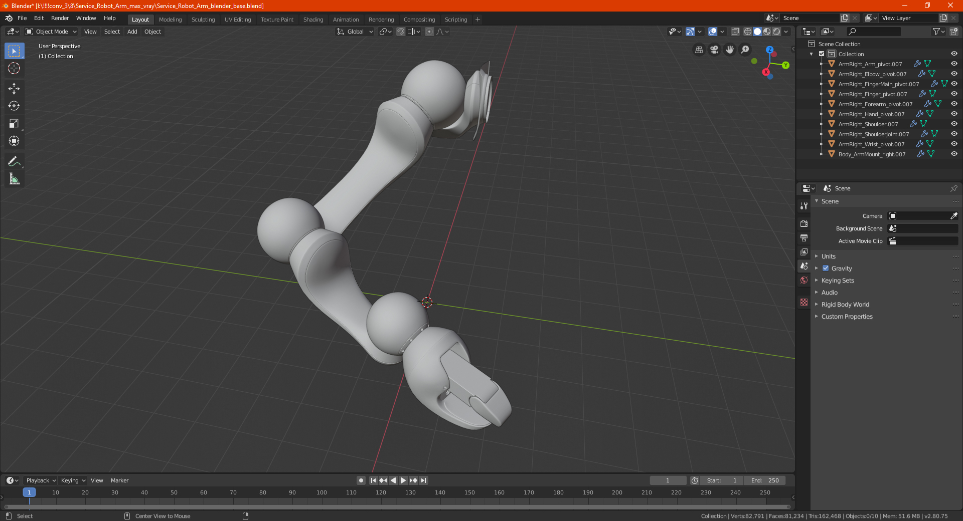 Service Robot Arm 3D