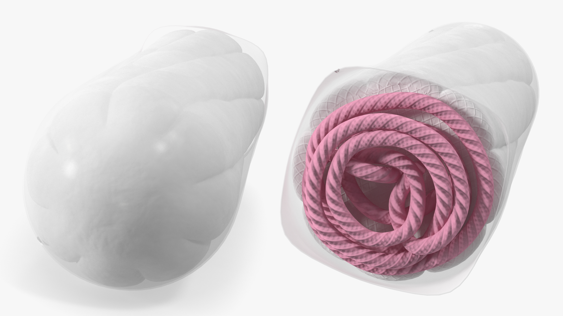 3D Packed Menstrual Tampon model