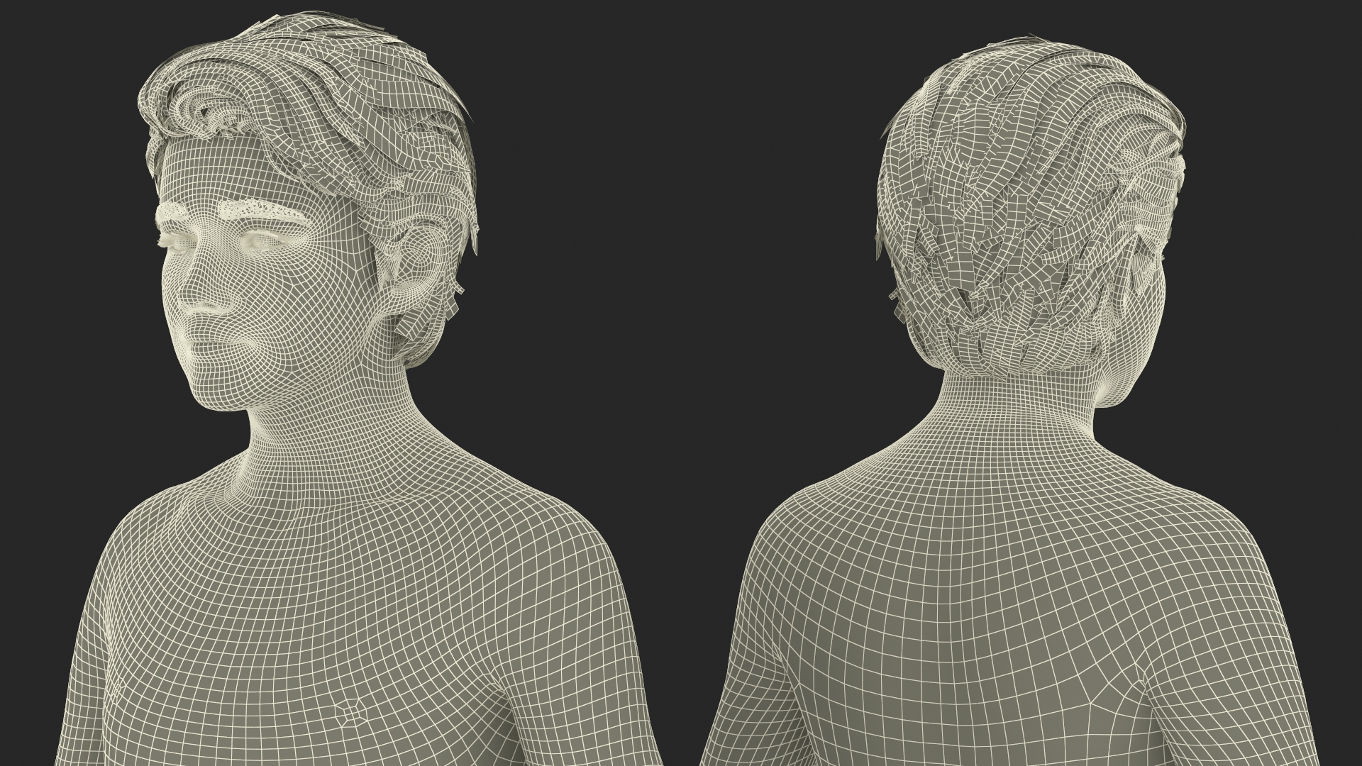 3D model Naked Young Boy Anatomy Figure