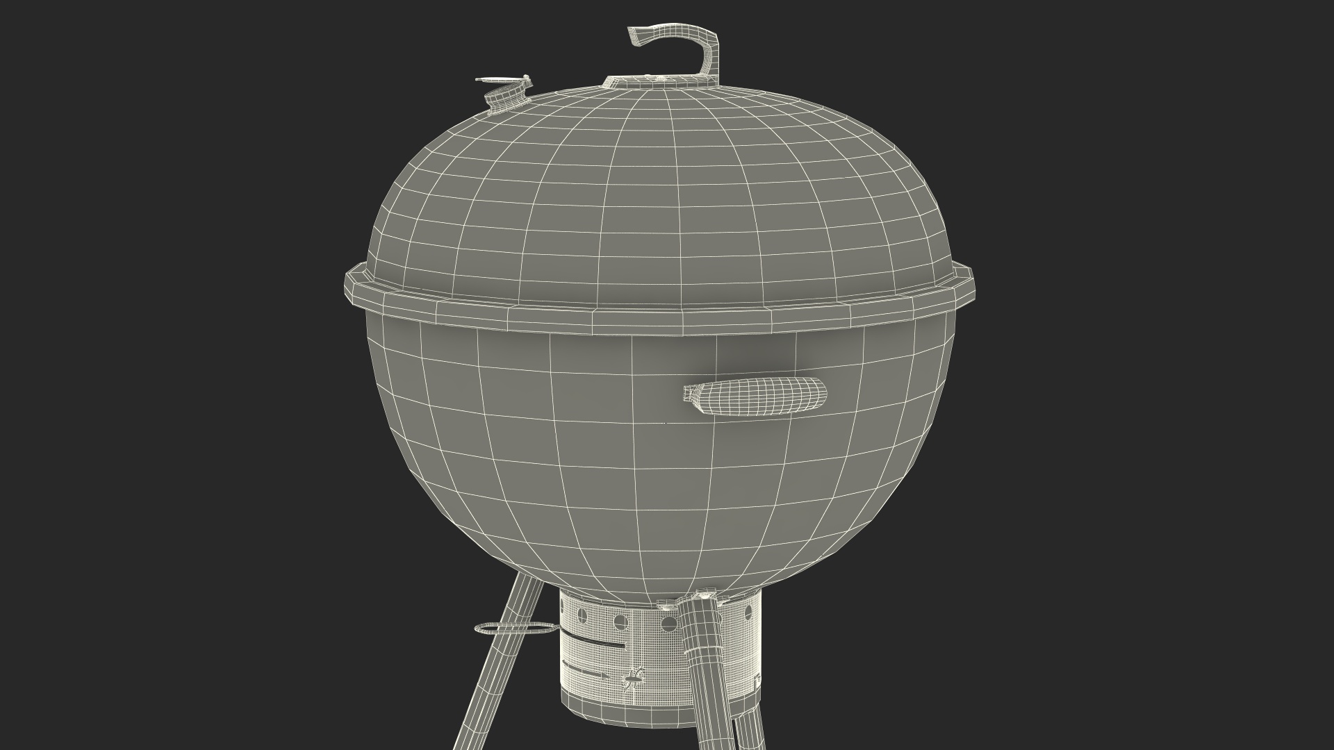 3D Kettle Charcoal Grill