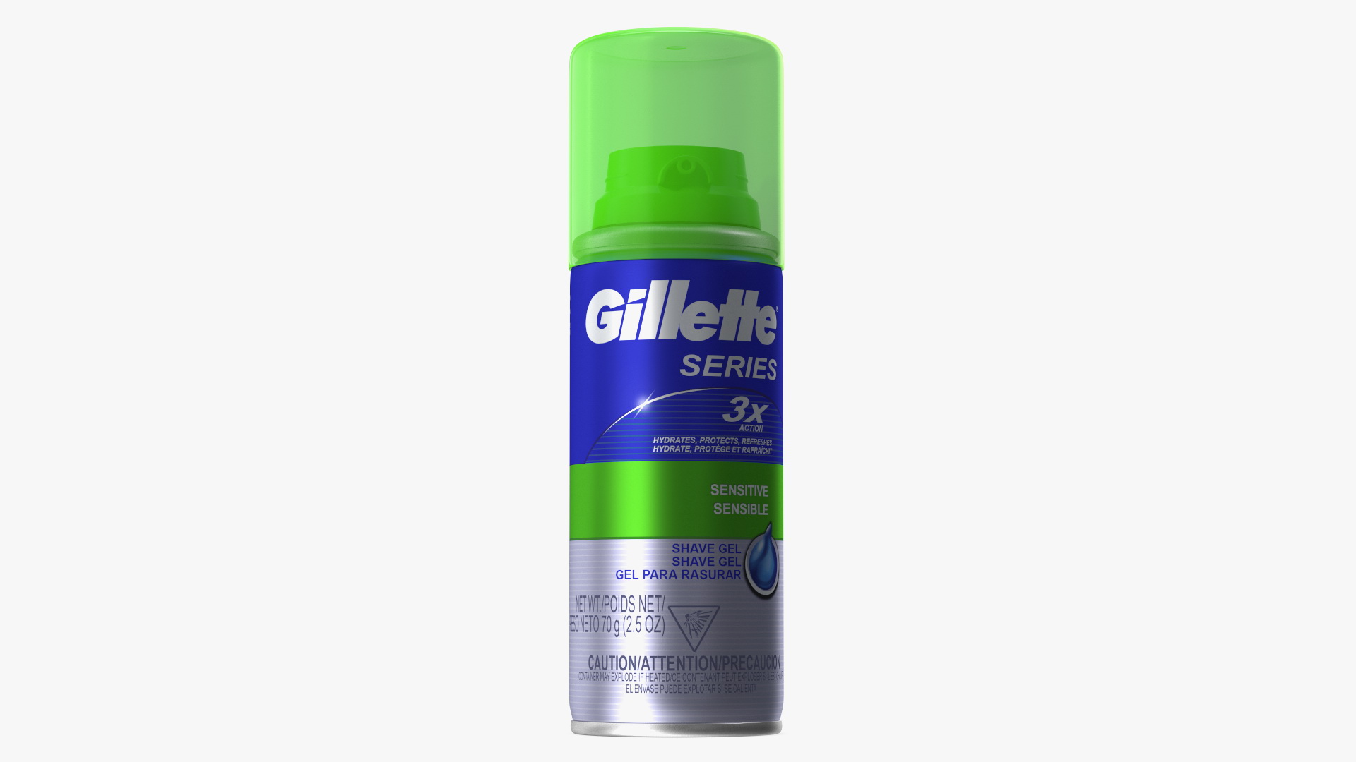 Shave Gel Gillette Travel Can 3D model