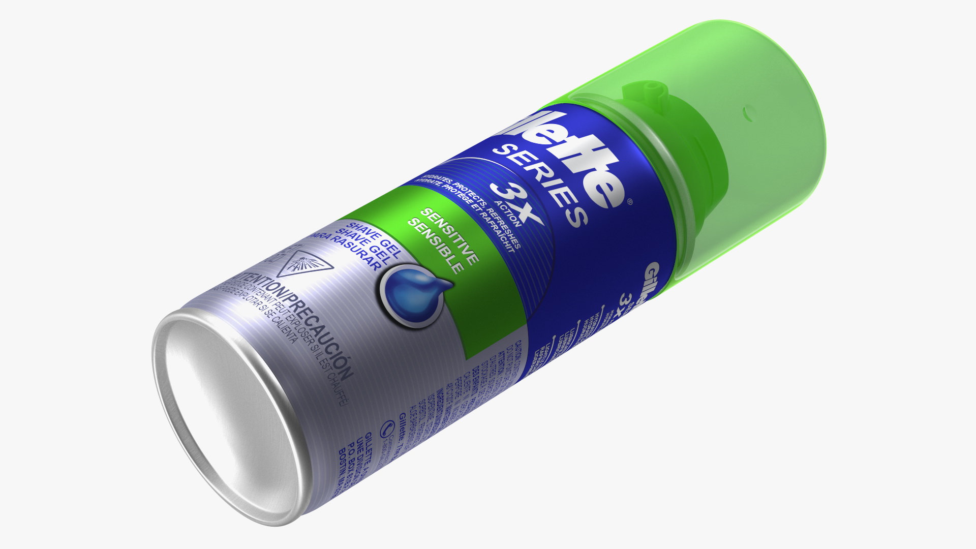 Shave Gel Gillette Travel Can 3D model