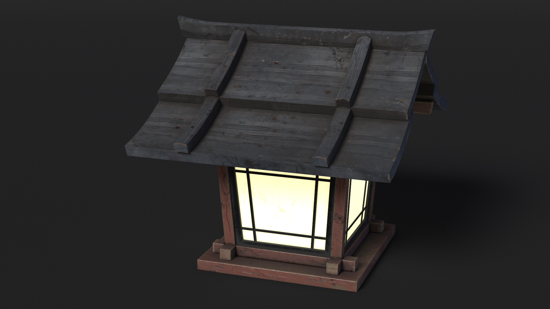 3D Japanese Lantern Small Old