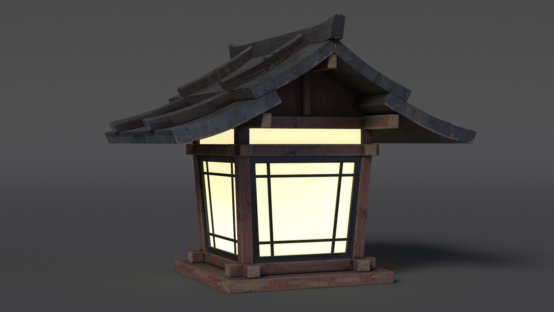 3D Japanese Lantern Small Old