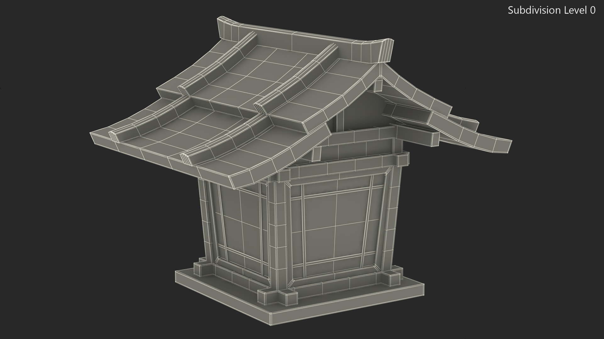 3D Japanese Lantern Small Old