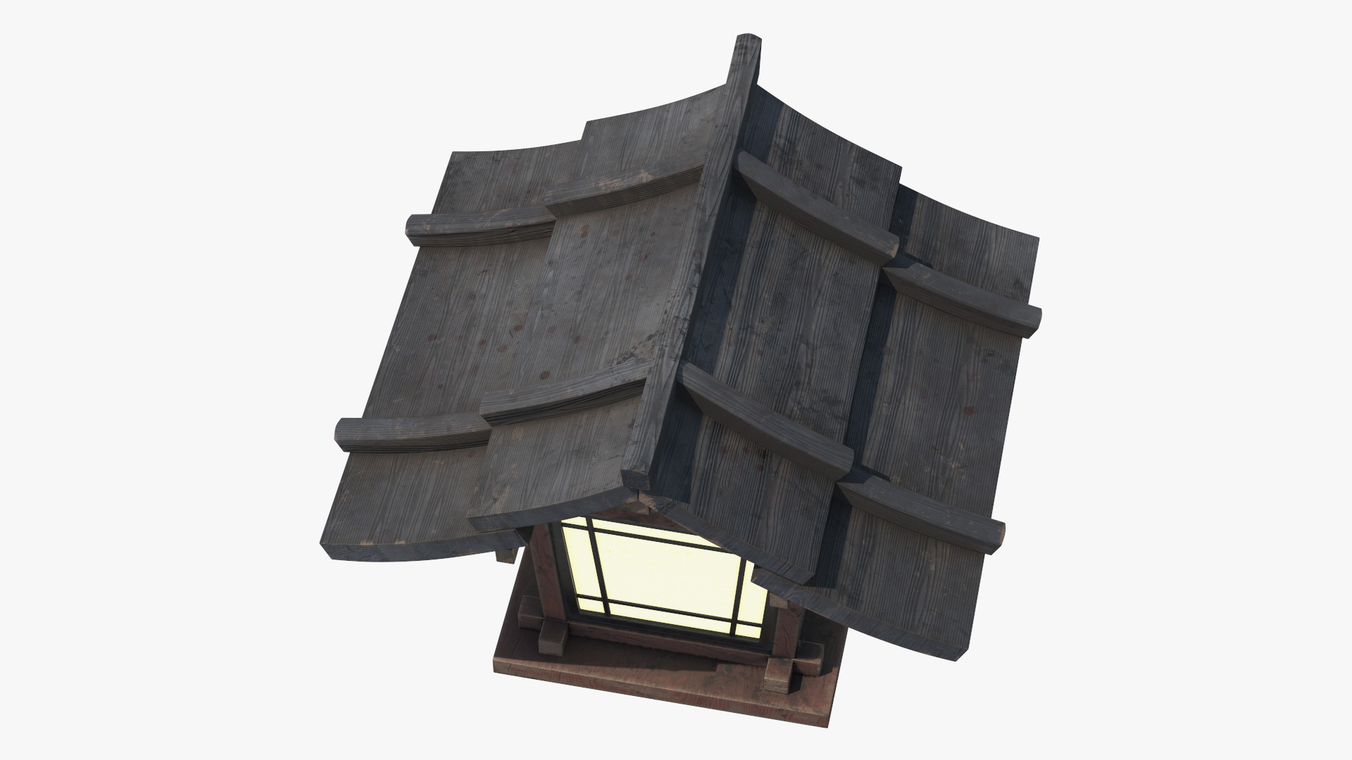 3D Japanese Lantern Small Old