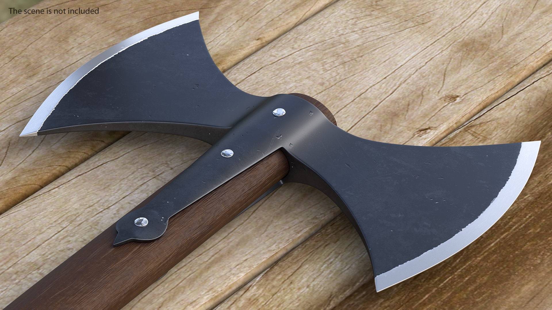 3D Throwing Double Bladed Axe