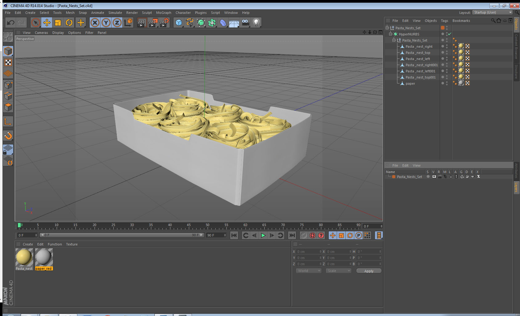 3D model Pasta Nests Set