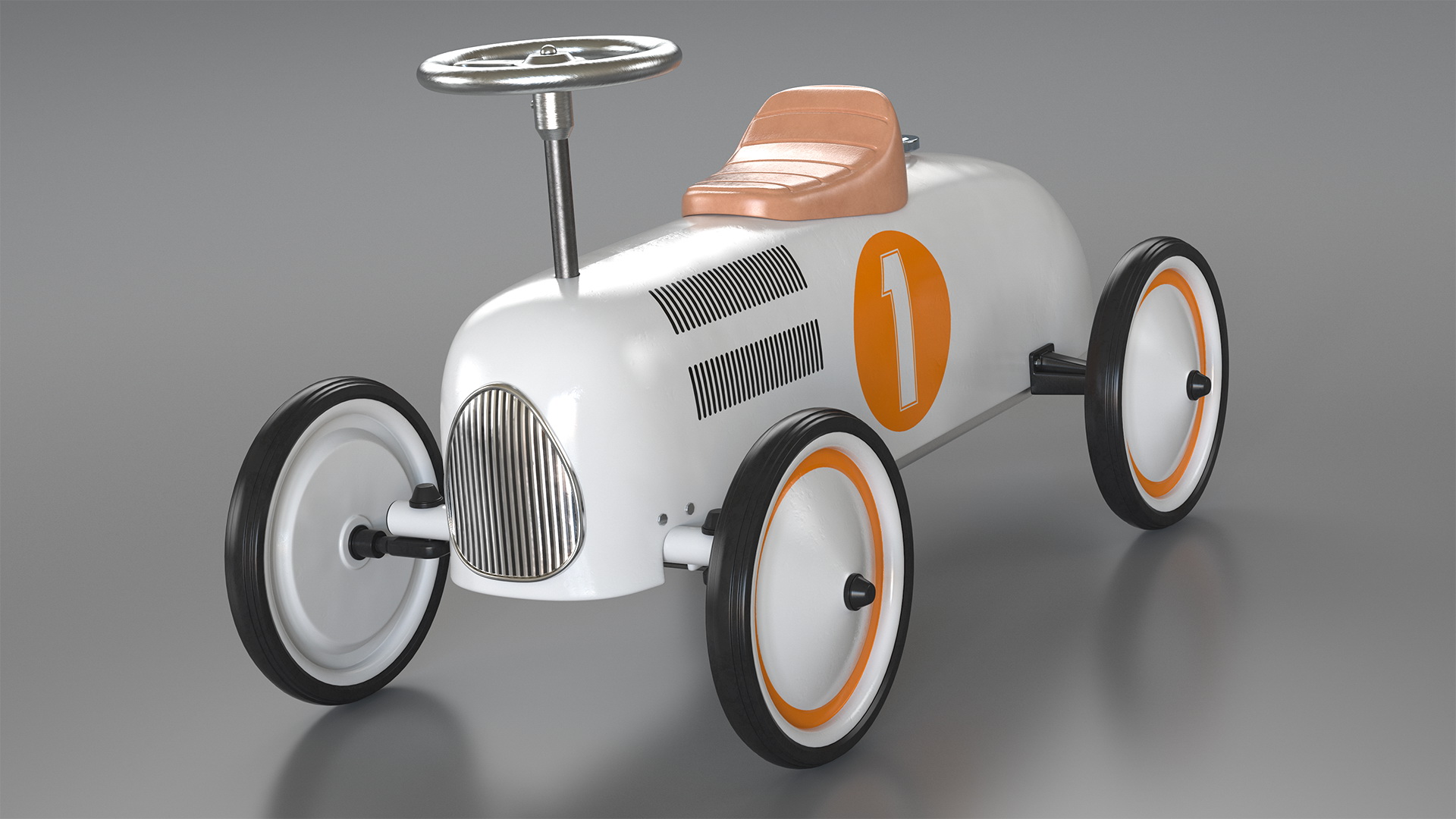 Retro Push Car 3D model