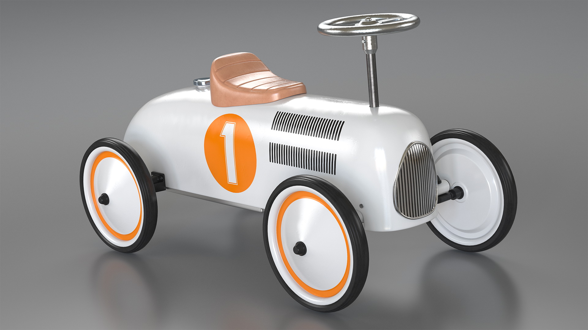 Retro Push Car 3D model