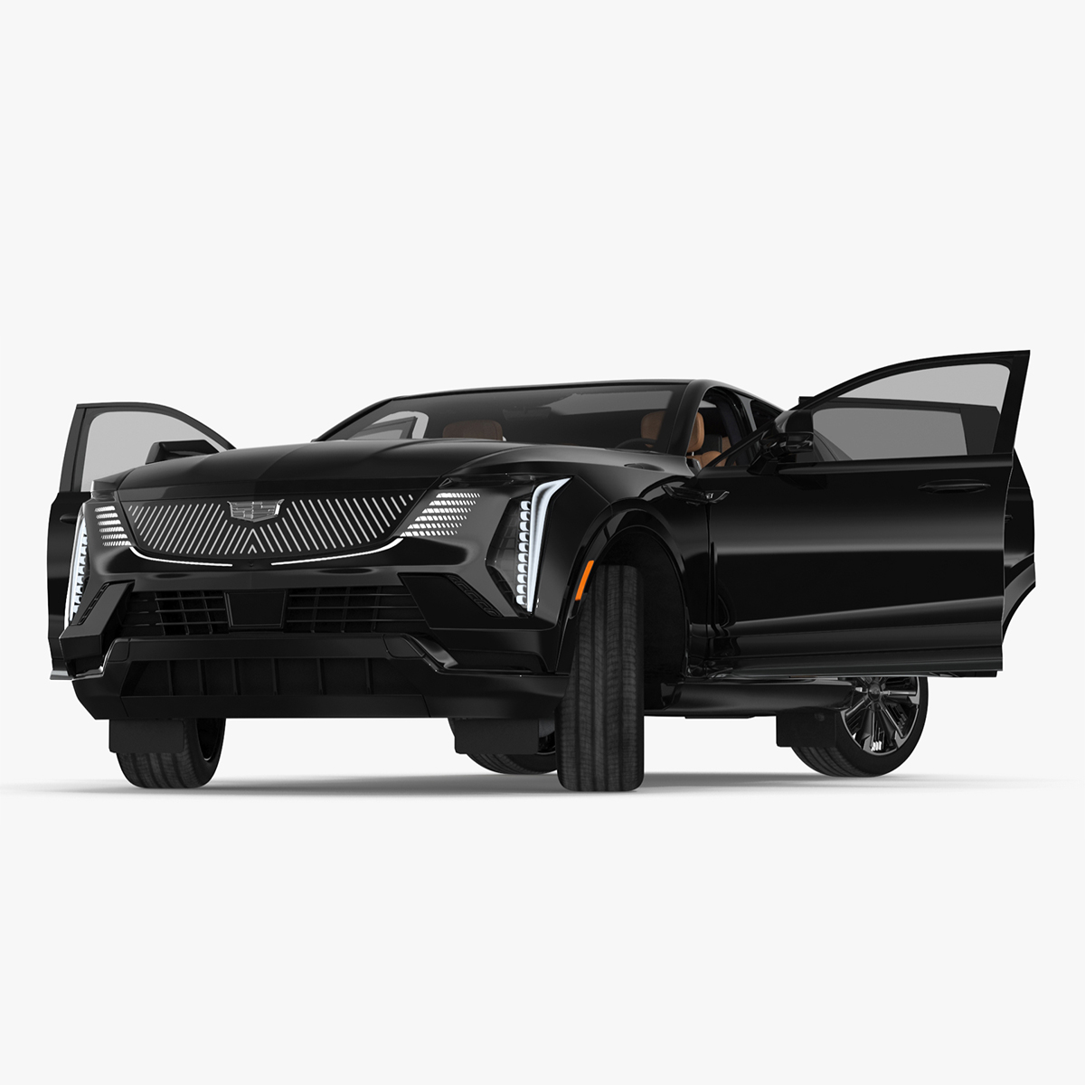 3D Cadillac Escalade IQ 2025 EV Black Raven Rigged for Cinema 4D