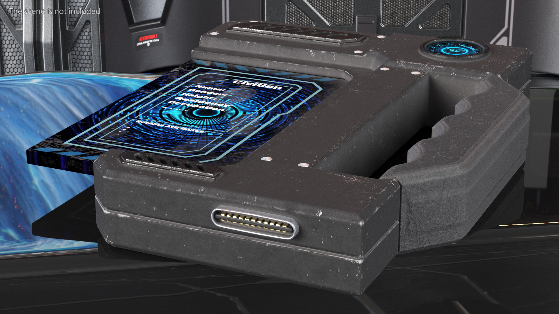 3D Old Sci-Fi Phone