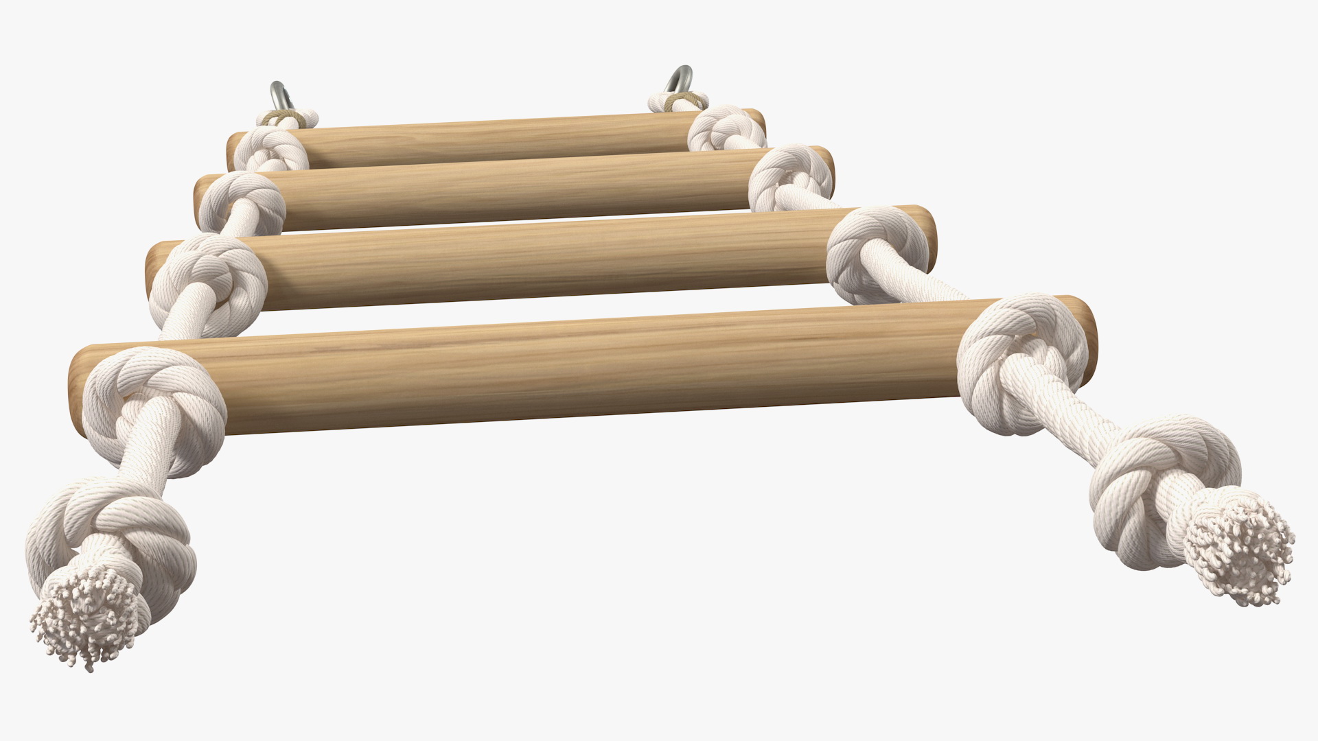 3D Wooden Rope Ladder model