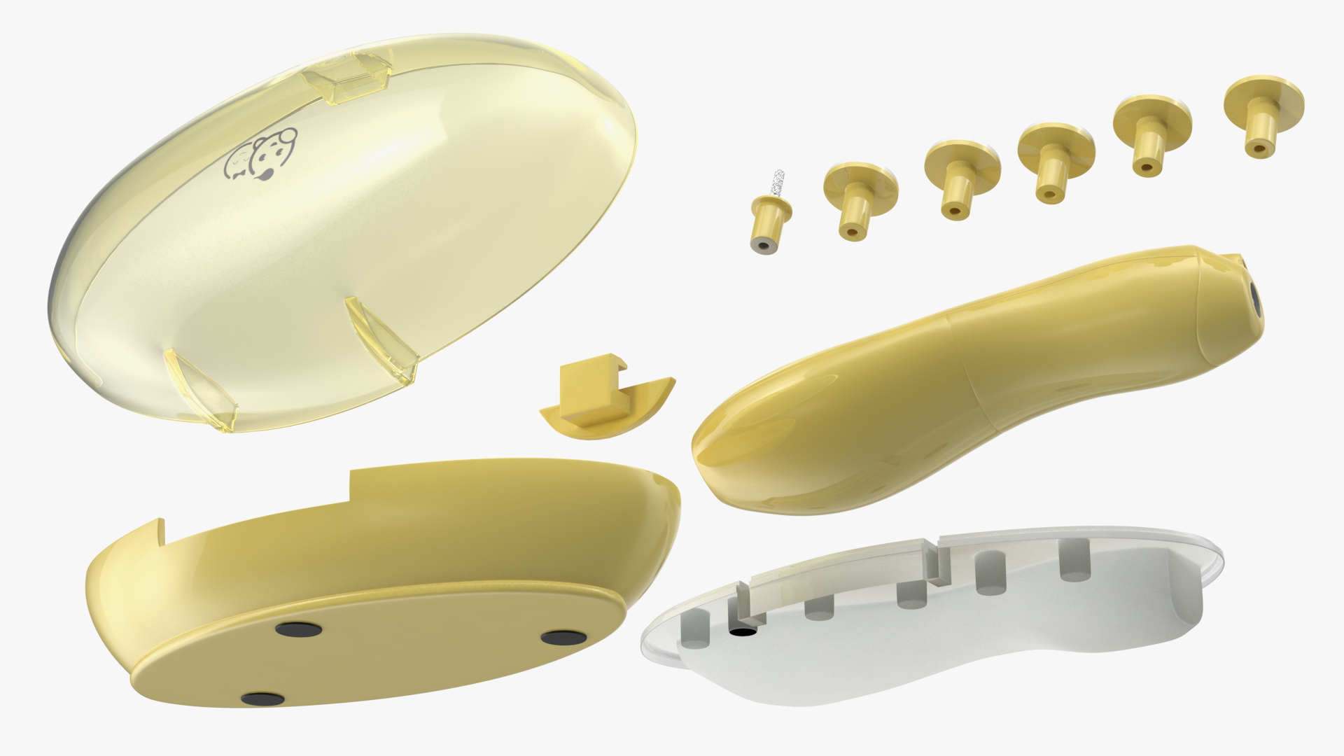 3D Baby Nail File Kit Royal Angels Yellow model