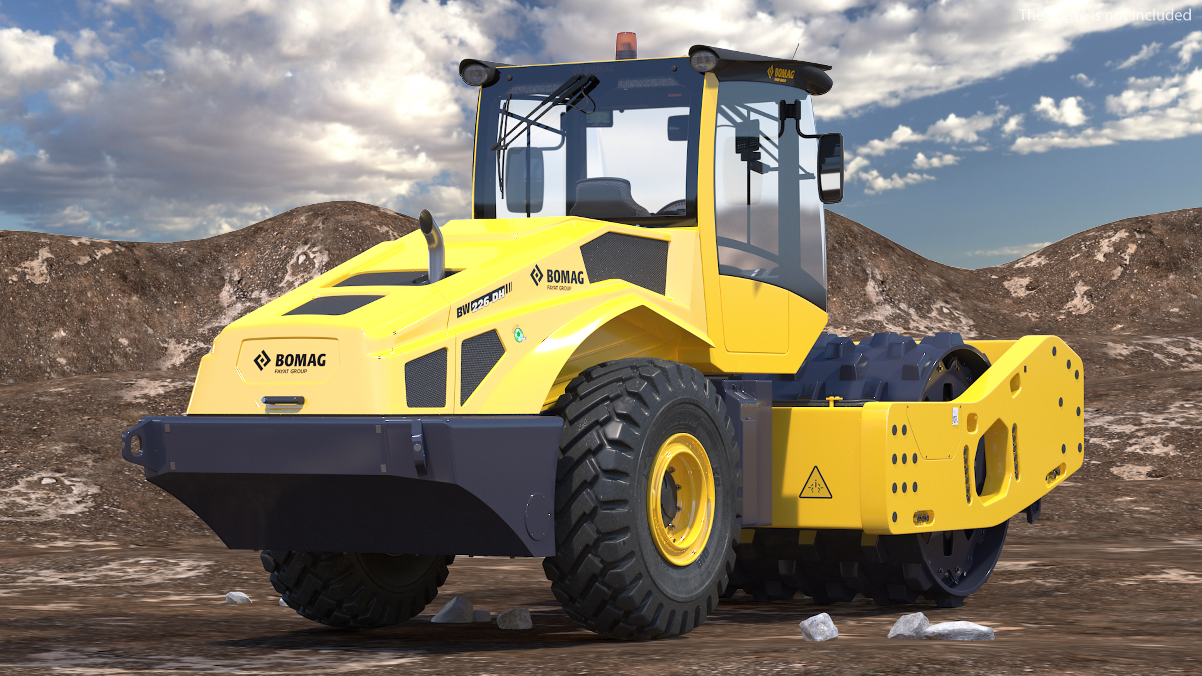 BOMAG BW226 PDH5 Single Drum Compactor New 3D