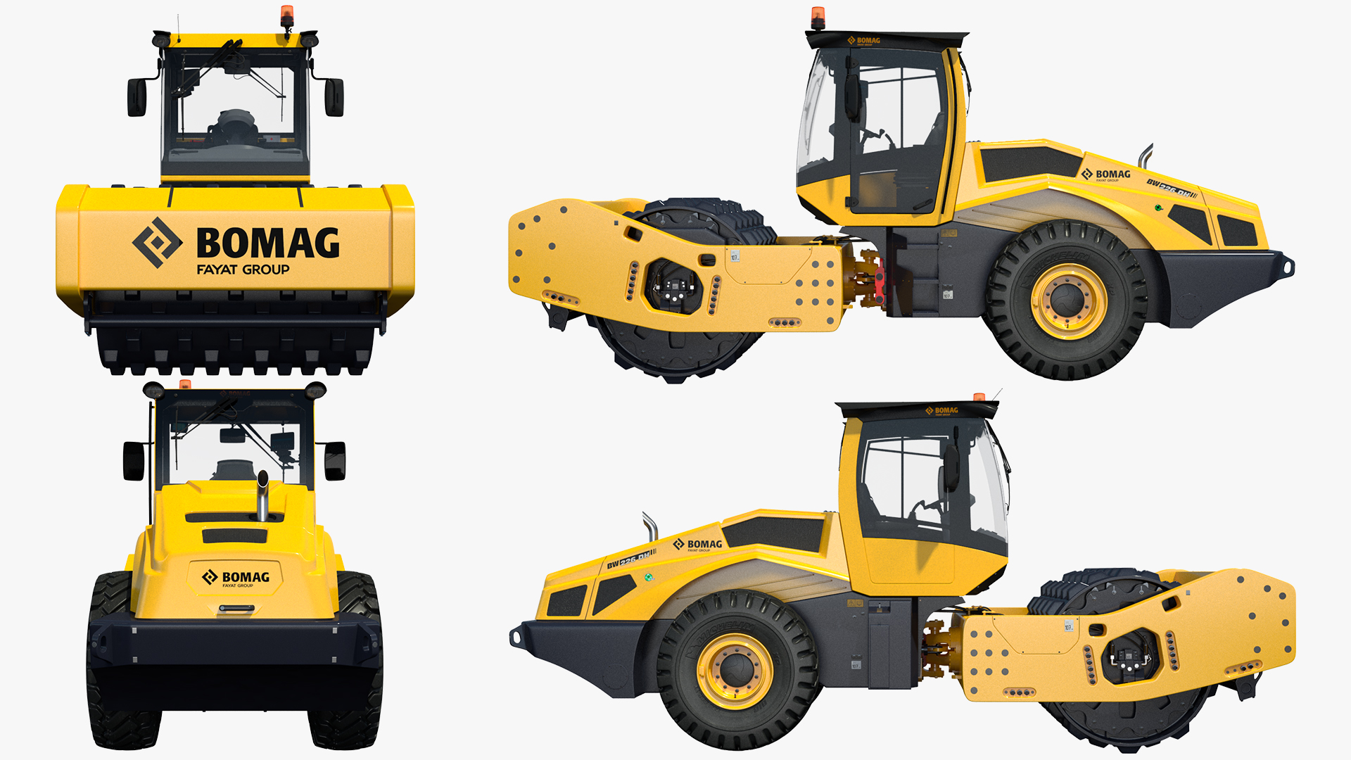 BOMAG BW226 PDH5 Single Drum Compactor New 3D