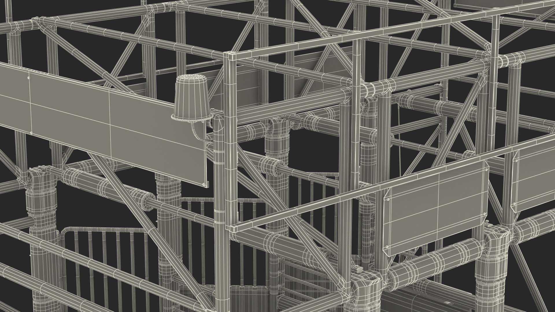 3D model Horse Starting Gates for 3 Places Rigged