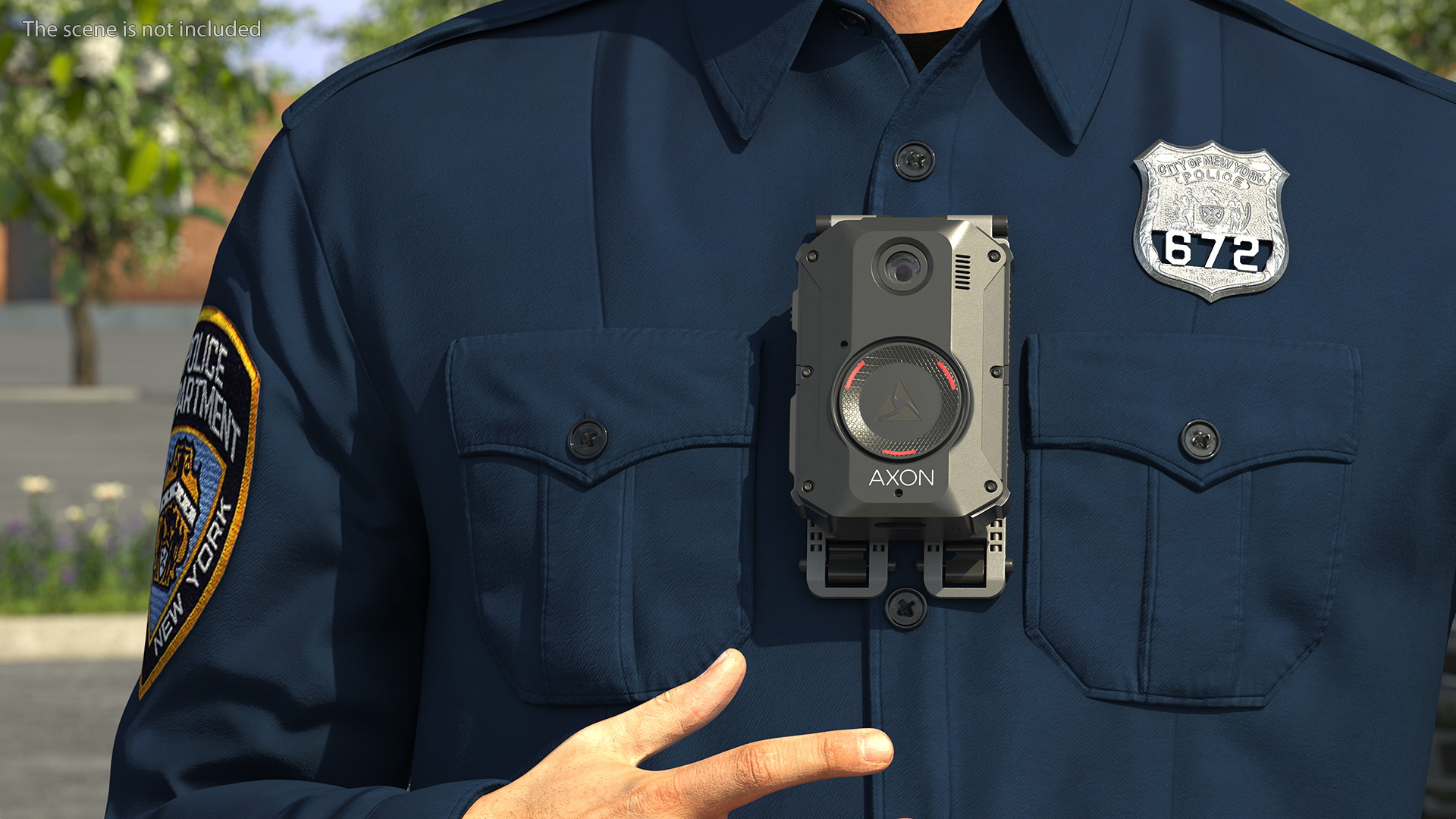 3D model Axon Body 3 Police Body Camera on Molle Mount