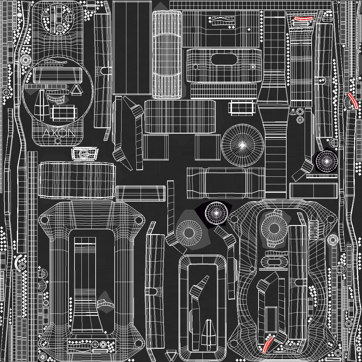 3D model Axon Body 3 Police Body Camera on Molle Mount