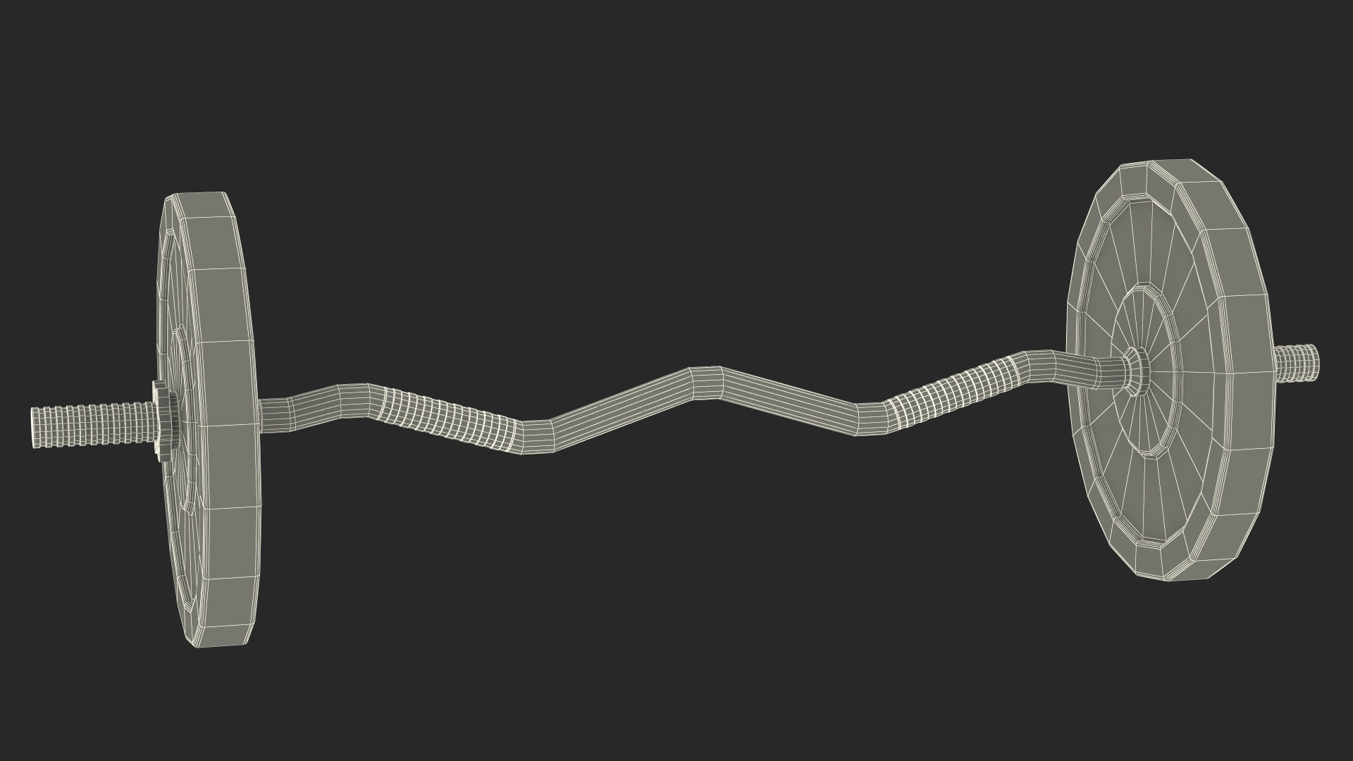Curved Barbell 3D model