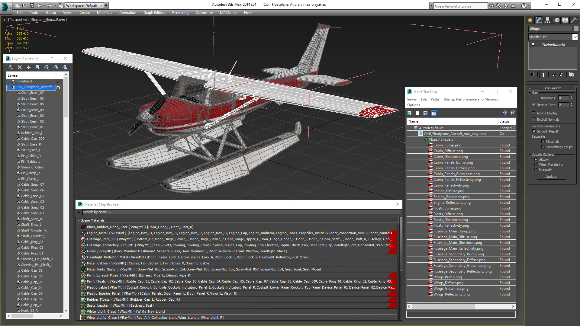 3D model Civil Floatplane Aircraft