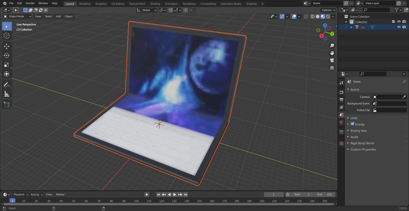 ASUS Zenbook 17 Keyboard on Screen 3D model
