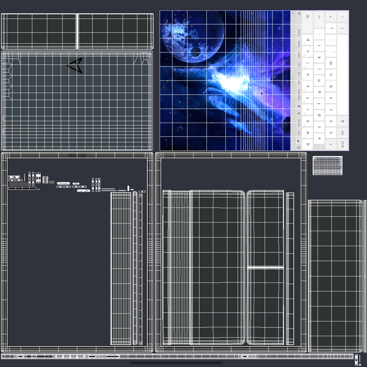 ASUS Zenbook 17 Keyboard on Screen 3D model